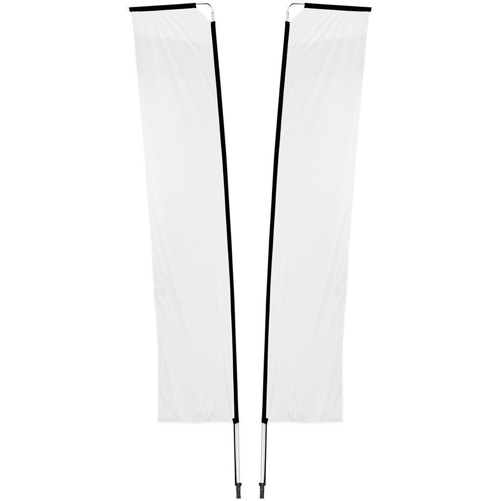Legend 4M Sublimated Telescopic Double-Sided Flying Banner - 1 complete unit