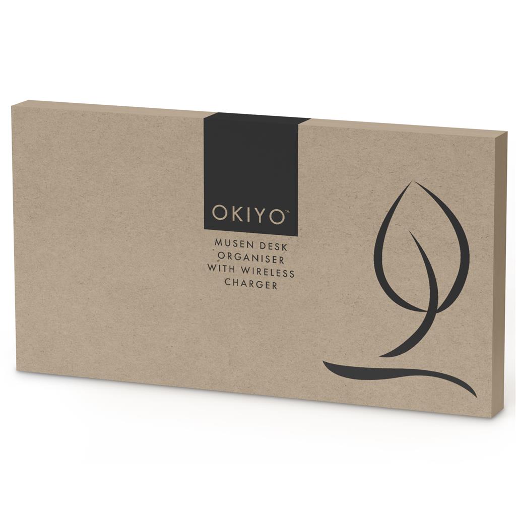 Okiyo Musen Bamboo Wireless Charger Desk Organiser