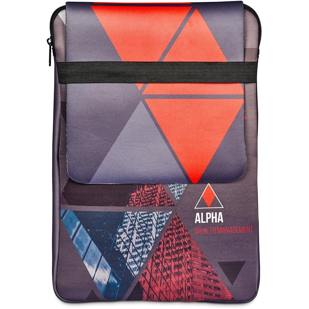 Pre-Printed Sample Hoppla Grotto Neoprene 13-inch Laptop Sleeve With Build-In Mouse Pad