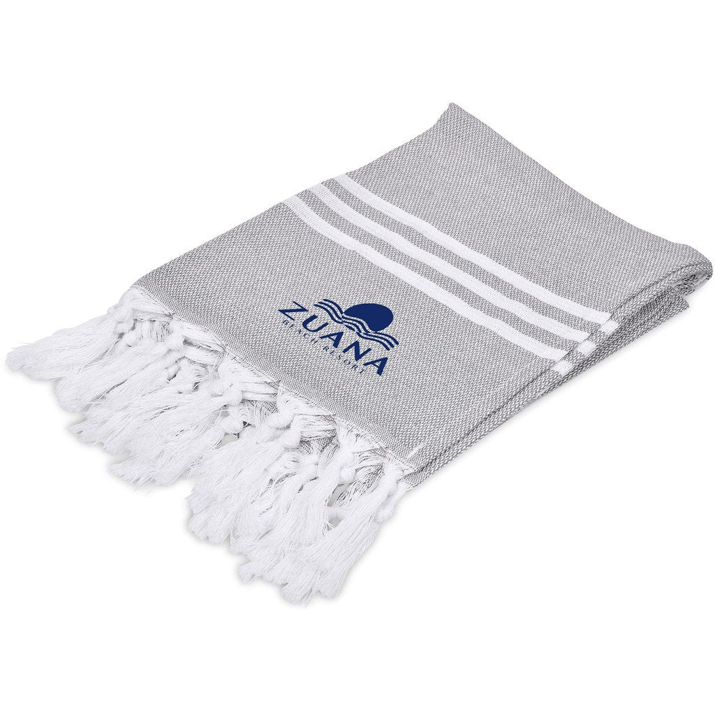 US Basic Santa Cruz Cotton-Rich Beach Towel & Drawstring Bag
