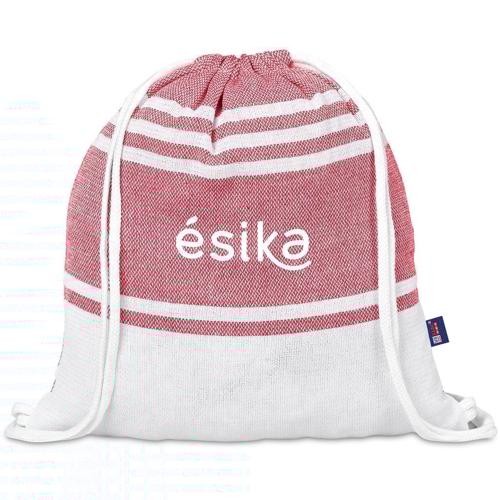 US Basic Santa Cruz Cotton-Rich Beach Towel & Drawstring Bag